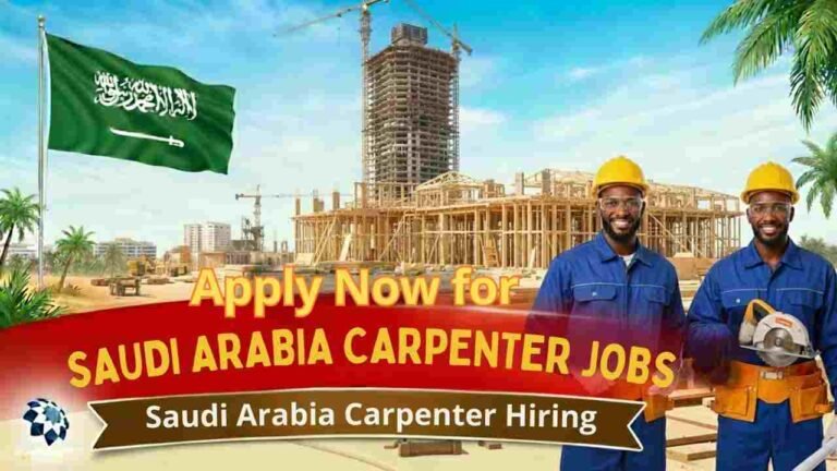 Saudi Arabia Carpenter Jobs 2025 – Furniture Carpenter, Shuttering Carpenter, Interior Fit-Out, Maintenance & Finishing Roles