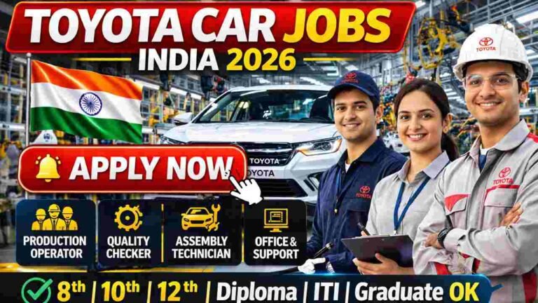 Toyota Car Jobs India 2026 – High-Paying Automotive Manufacturing