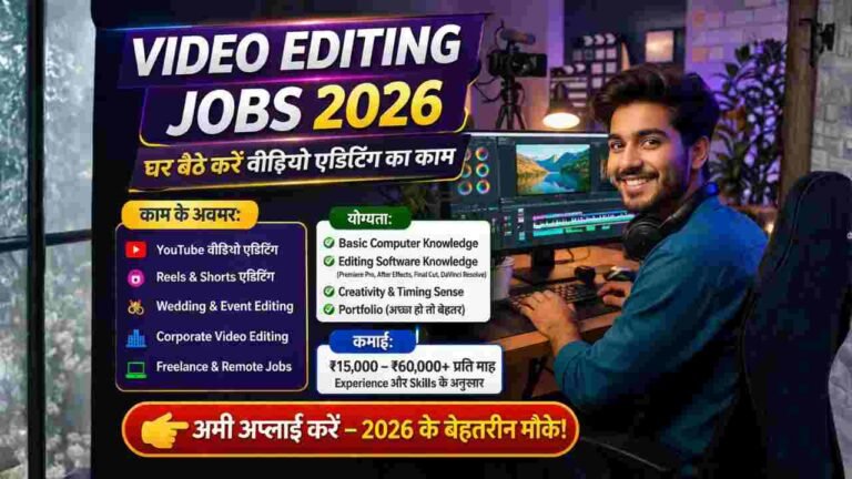 Video Editing Jobs India 2026 – High-Paying Digital Media, Freelance