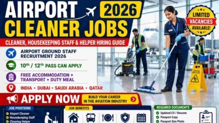 Airport Cleaner Jobs 2026 – Cleaner, Housekeeping Staff & Helper Hiring Guide