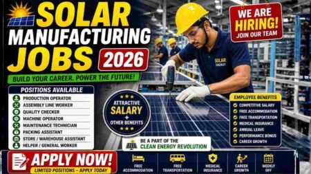 Solar Manufacturing Jobs – Production Worker, Helper, Machine Operator