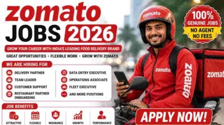 Zomato Jobs 2026 – Delivery Boy, Packing Staff & Restaurant Support Roles