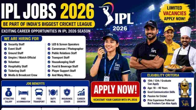 IPL Jobs – Urgently Required Staff for Stadium & Event Work